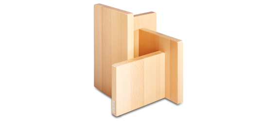 Magnetmesserblock Quattro, Buche massiv, leer, für 8 Teile 